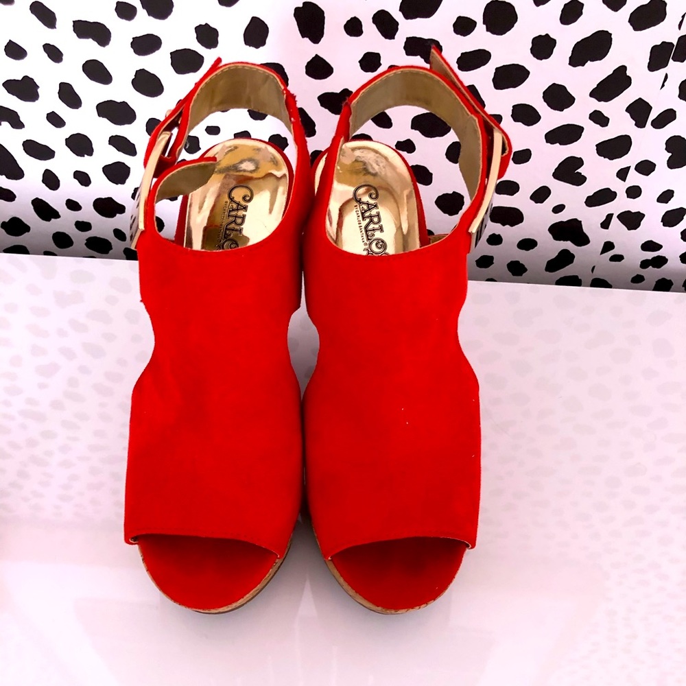 Bright orange wedges.